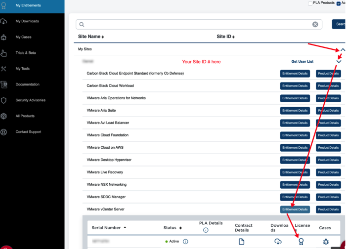 BSP - License Key navigation 1st step